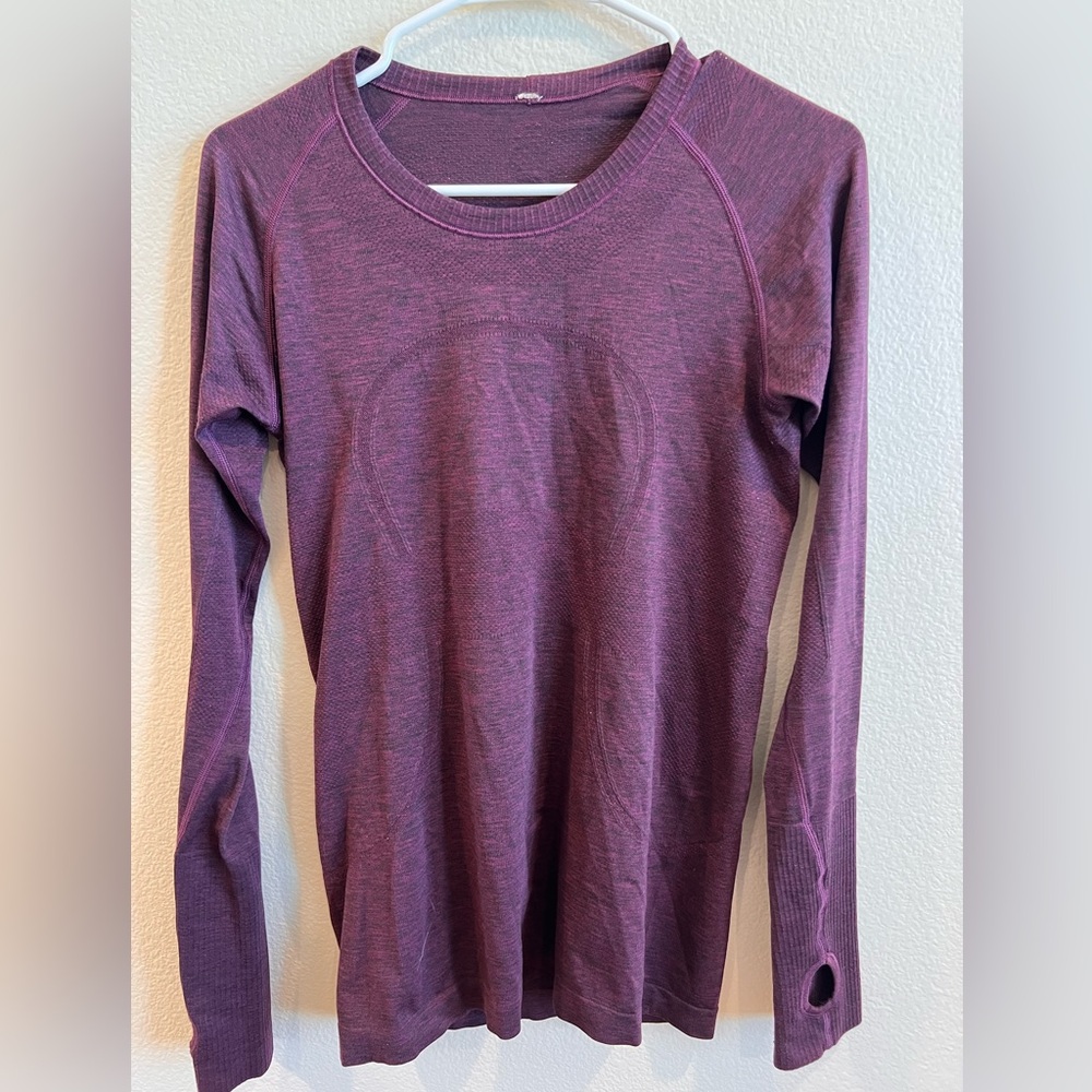 Lululemon purple long sleeve shirt size 8
